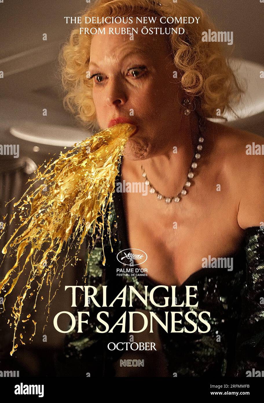 Triangle of Sadness  Year : 2022 Sweden / UK / France Director : Ruben Östlund Sunnyi Melles American poster Stock Photo