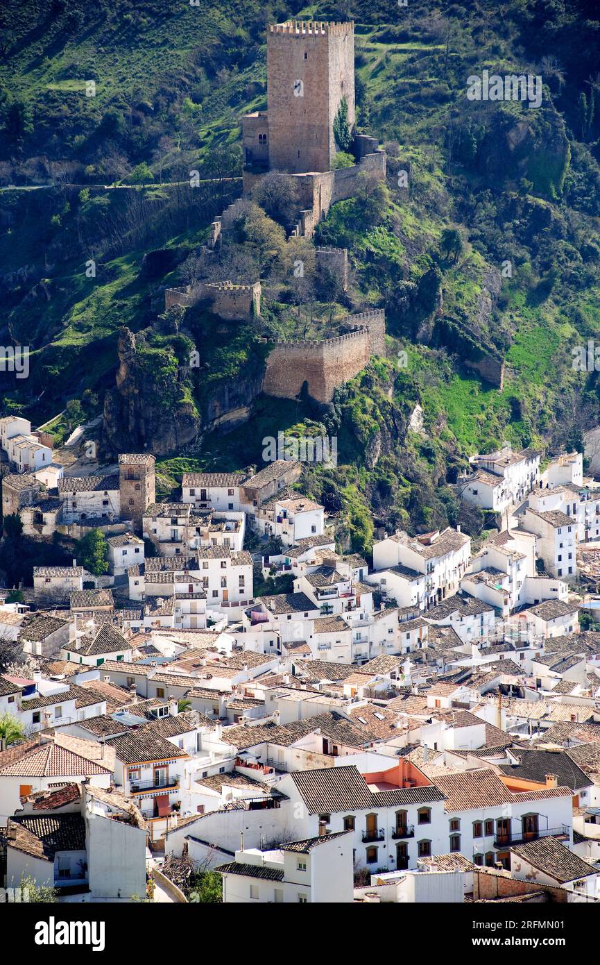 Cazorla, old town with La Yedra castle. Sierra de Cazorla, Segura y las Villas Natural Park; Jaen province, Andalucia, Spain. Stock Photo