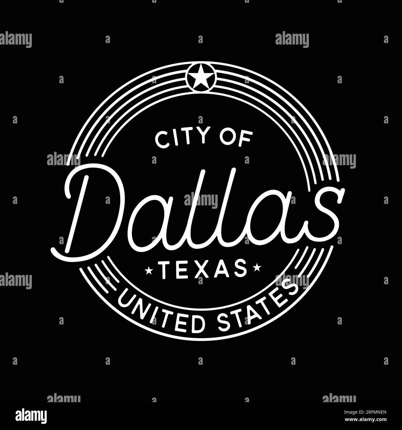 City of Dallas vector design template. Dallas Texas logotype. Vector