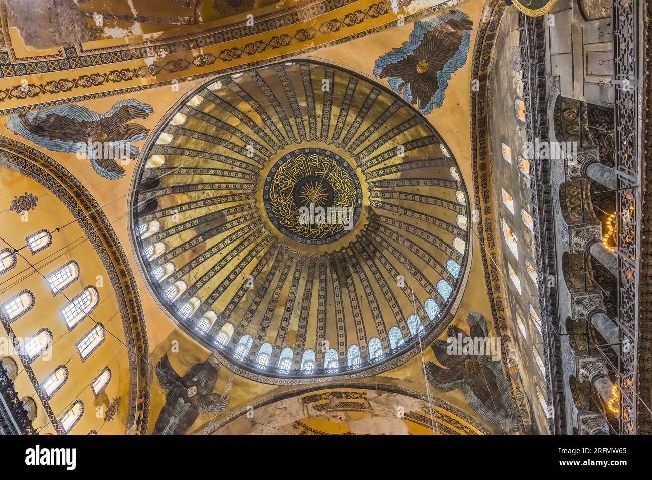 Hagia Sophia Mosque Basilica Dome Istanbul Turkey. Emperor Justinian ...