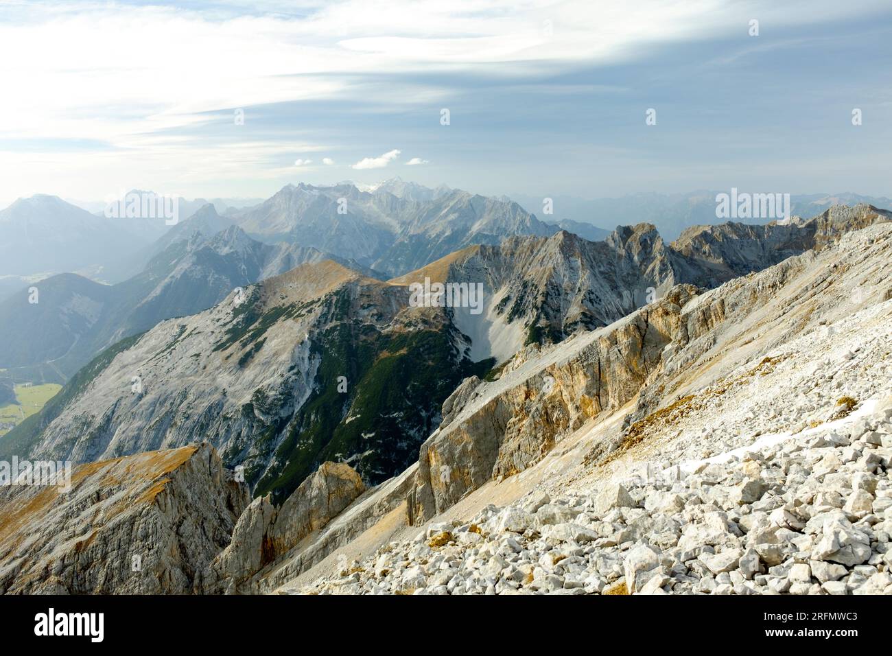 Hochalpine Felslandschaft in Tirol Stock Photo