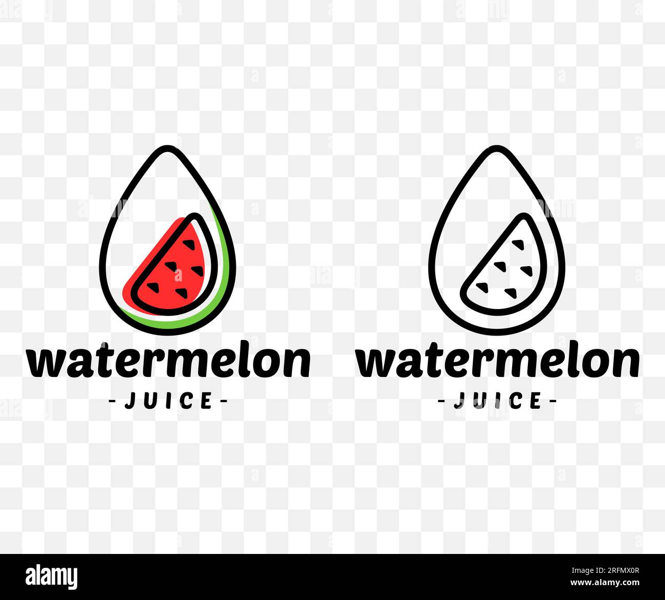 Watermelon, watermelon juice, watermelon in a drop, graphic design