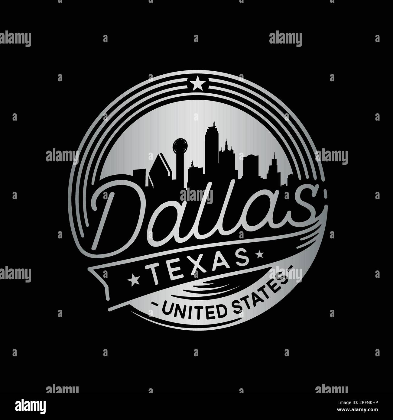 Dallas Texas logotype. City of Dallas vector design template Stock