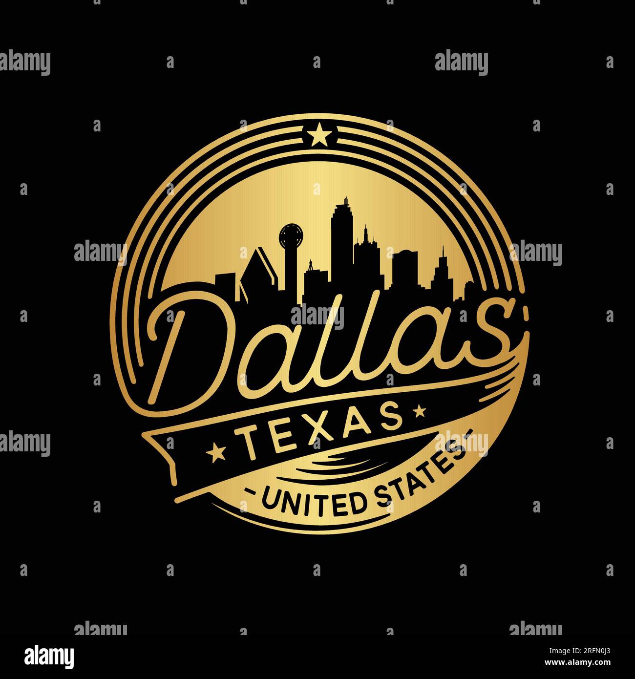 Dallas Texas logotype. City of Dallas vector design template Stock