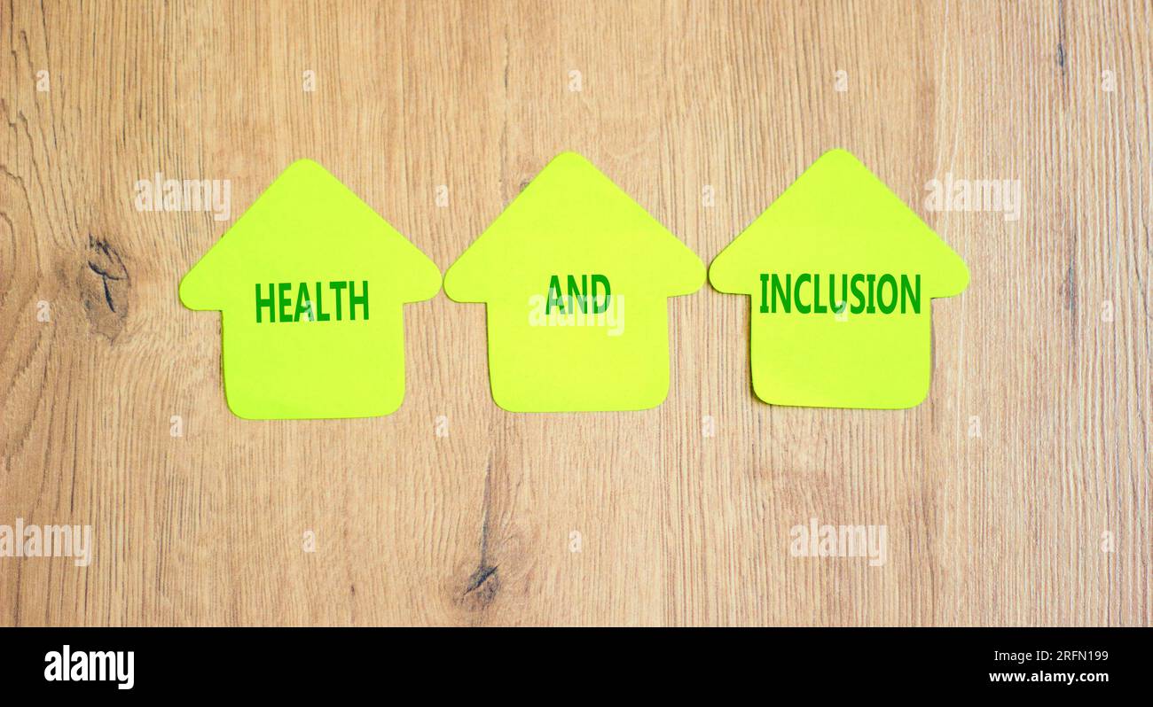 Health and inclusion symbol. Concept words Health and inclusion on ...