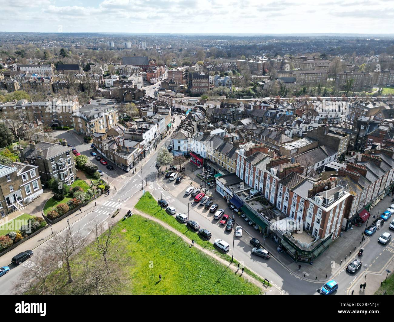 Aerial view of blackheath common hires stock photography and images