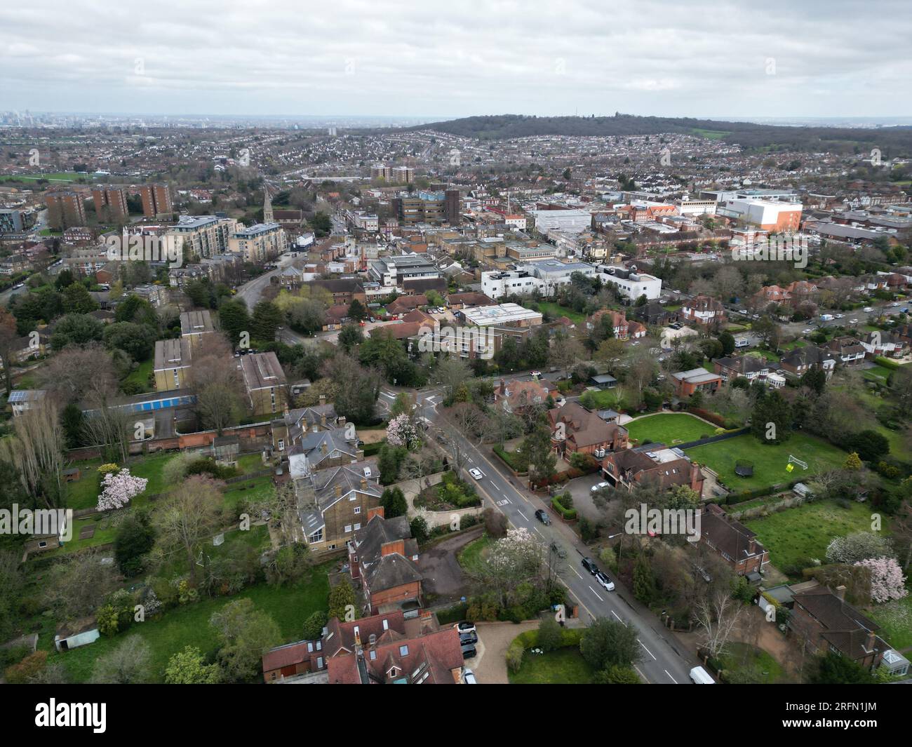 Streets and roads Eltham London UK drone,aerial Stock Photo Alamy