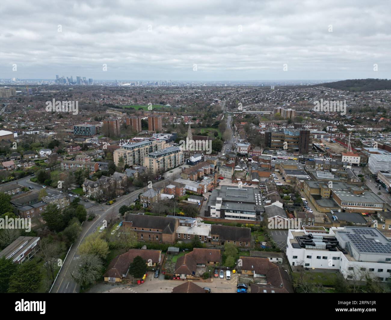 Streets and roads Eltham London UK drone,aerial Stock Photo Alamy