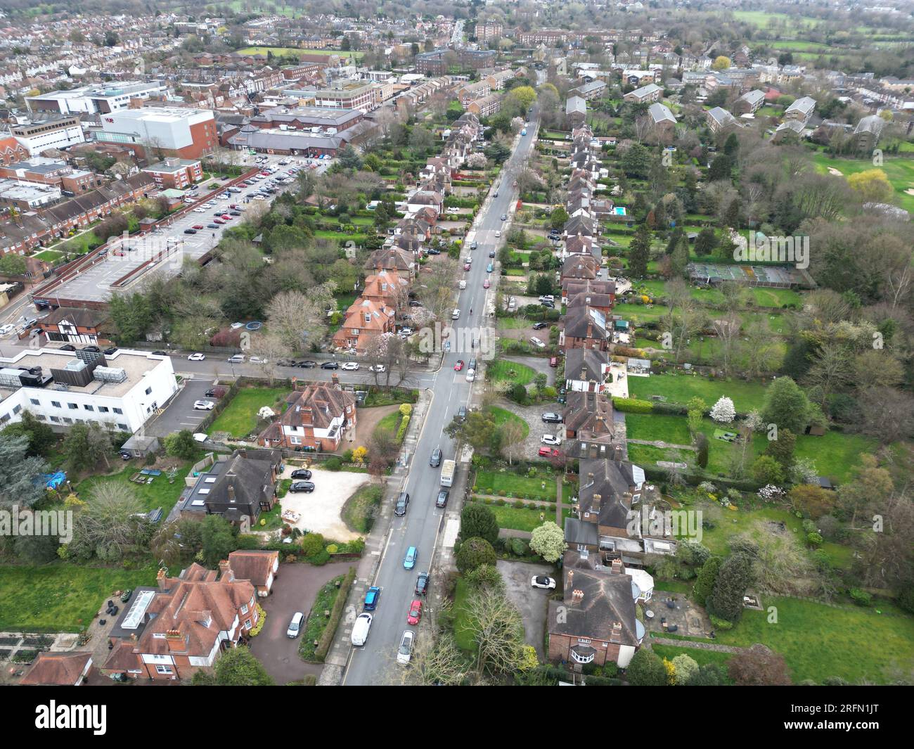 Streets and roads Eltham London UK drone,aerial Stock Photo Alamy