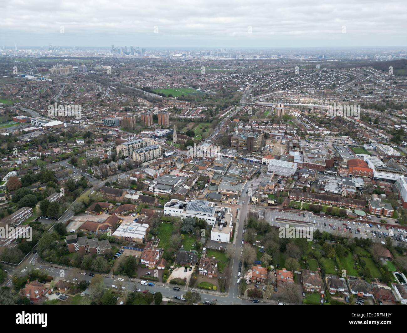 Streets and roads Eltham London UK drone,aerial Stock Photo Alamy