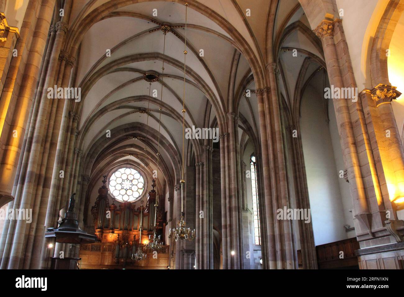 protestant church (saint-thomas) in strasbourg in alsace in france Stock Photo