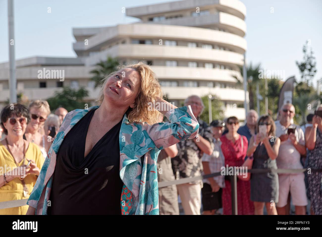 Cap of Agde,France.24th June,2023.Julie Ferrier attends the festival Les Herault du Cinema &de Cap of Agde,France.24th June,2023.Julie Ferrier attends the festival Les Herault du Cinema &de
