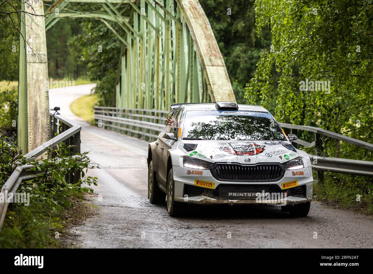 28 Jari HUTTUNEN (FIN), Antti LINNAKETO (FIN), SKODA FABIA, RC2, Rally2,  action during the Rally Finland 2023, 9th round of the 2023 WRC World Rally  Car Championship, from August 3 to 6