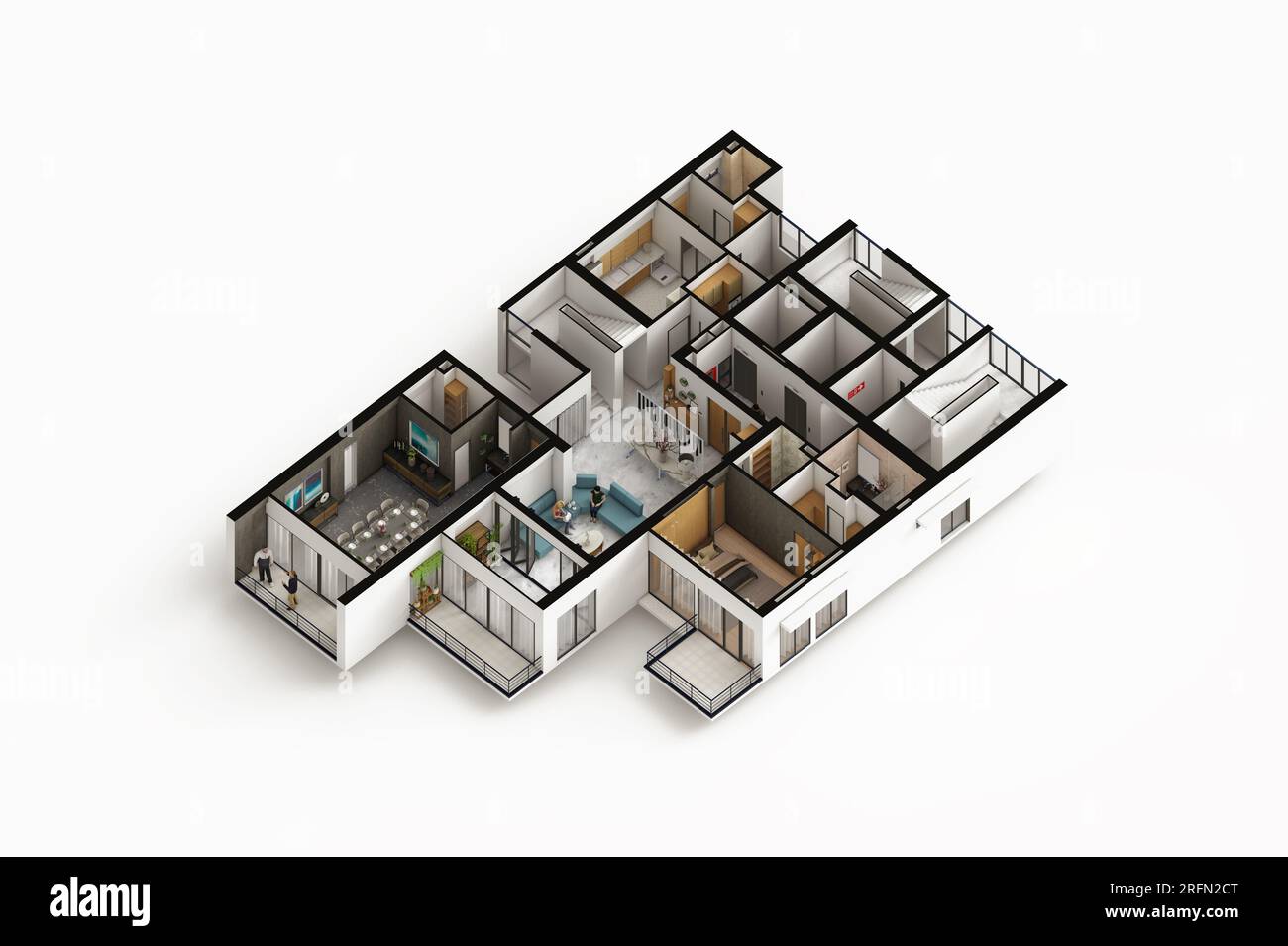 4 bedroom Duplex Apartment typical floor plan 1 Stock Photo Alamy