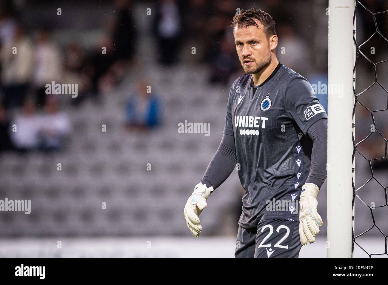 Aarhus, Denmark. 03rd Aug, 2023. Goalkeeper Simon Mignolet (22) of Club Brugge seen during the UEFA Conference League qualification match between Aarhus GF and Club Brugge at Ceres Park in Aarhus. (Photo Credit: Gonzales Photo/Alamy Live News Stock Photo