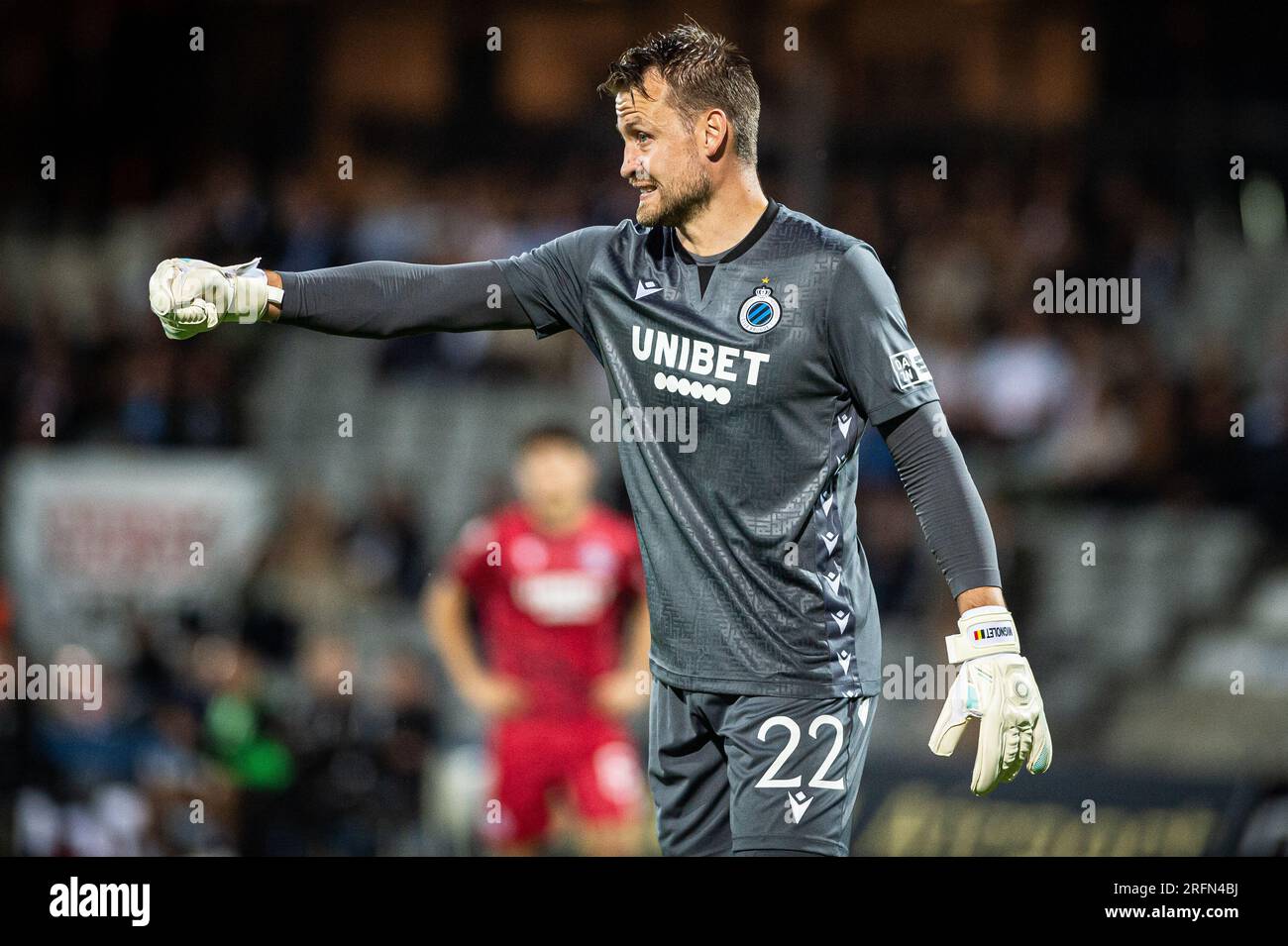 Aarhus, Denmark. 03rd Aug, 2023. Goalkeeper Simon Mignolet (22) of Club Brugge seen during the UEFA Conference League qualification match between Aarhus GF and Club Brugge at Ceres Park in Aarhus. (Photo Credit: Gonzales Photo/Alamy Live News Stock Photo