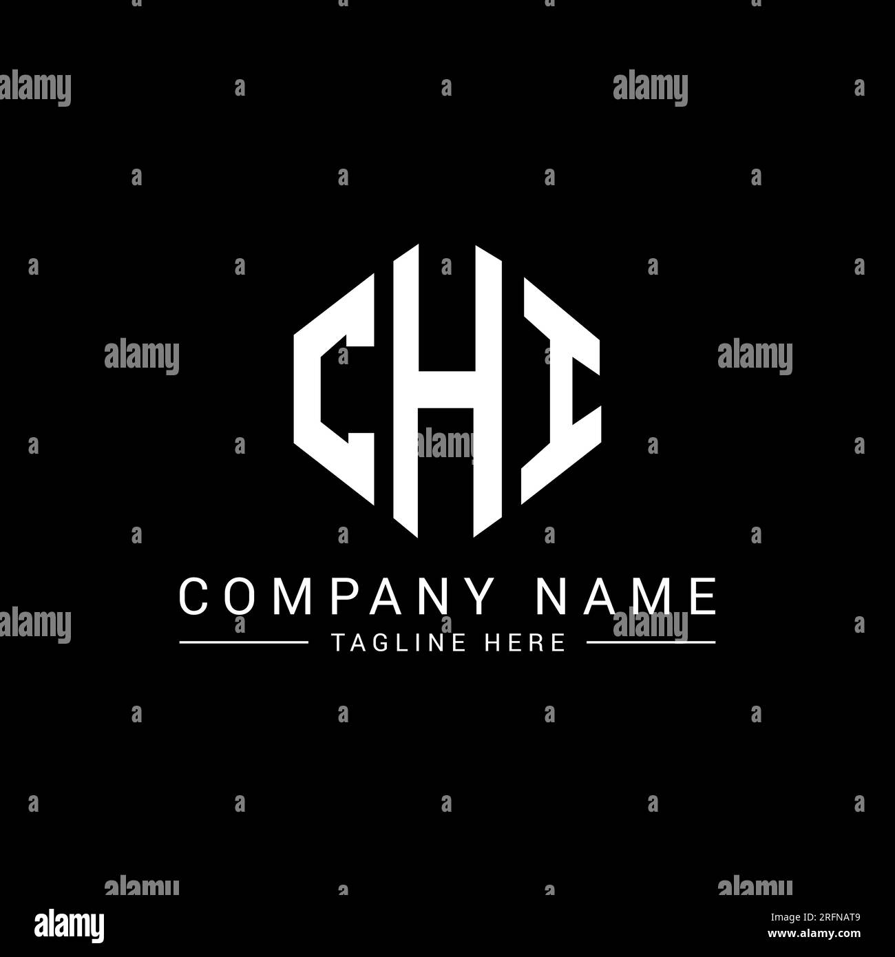 CHI letter logo design with polygon shape. CHI polygon and cube shape