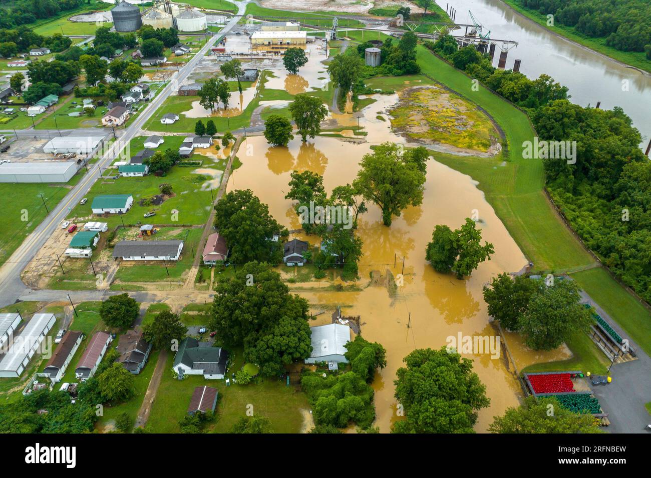 Heavy rain led to flooding in parts of Hickman, Ky., on Friday, Aug. 4, 2023. (Ryan C. Hermens