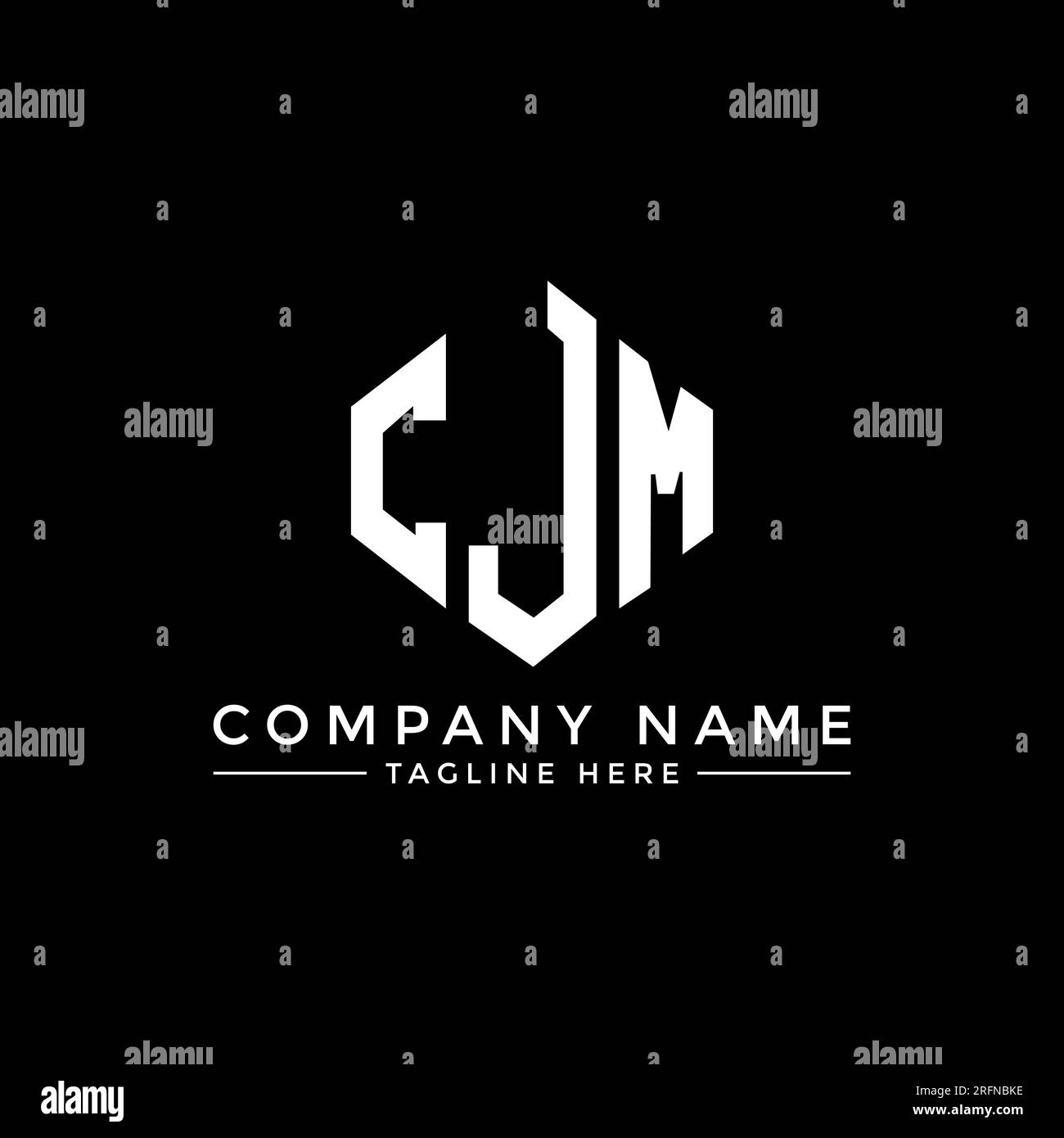 CJM letter logo design with polygon shape. CJM polygon and cube shape ...