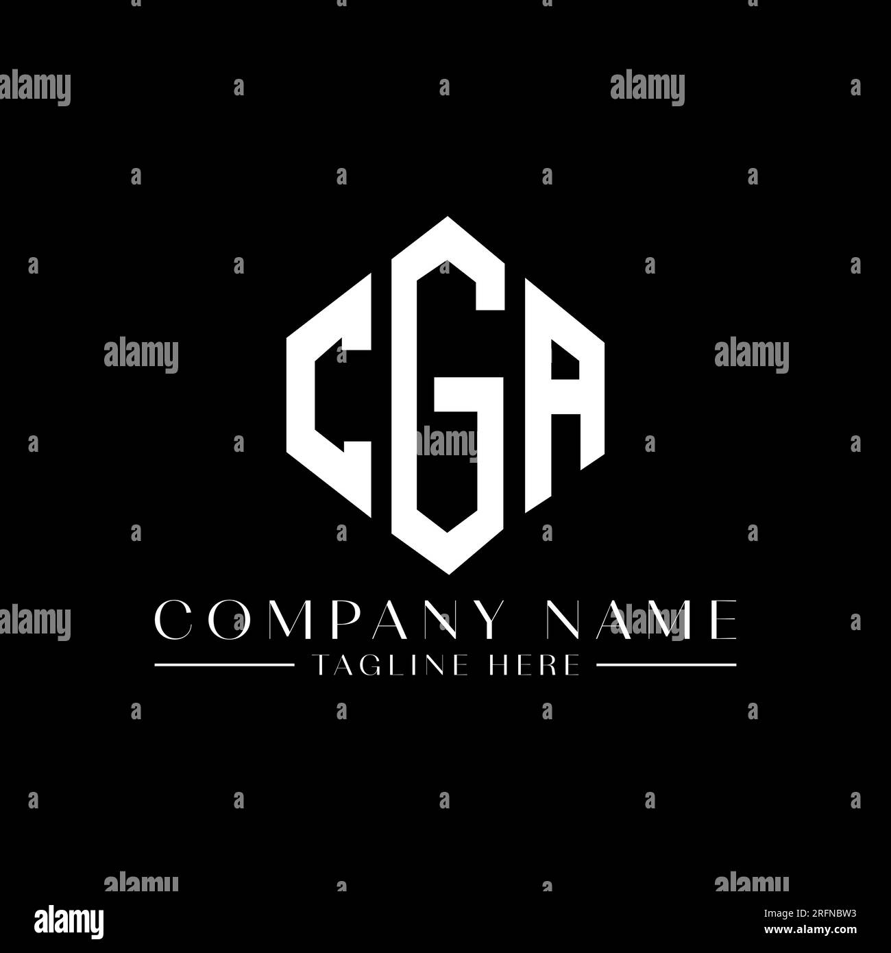 CGA letter logo design with polygon shape. CGA polygon and cube shape ...