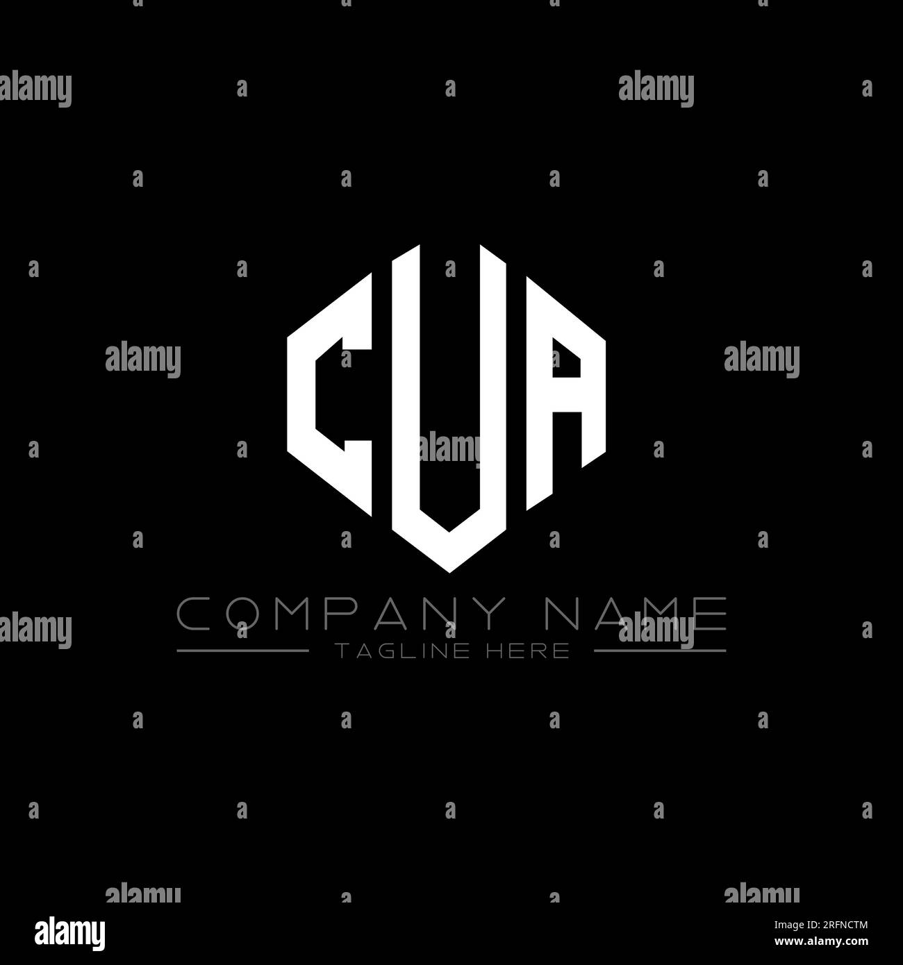 CUA Letter Logo Design With Polygon Shape. CUA Polygon And Cube Shape ...