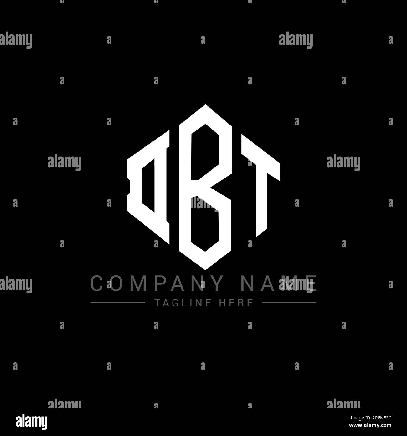 DBT letter logo design with polygon shape. DBT polygon and cube shape ...