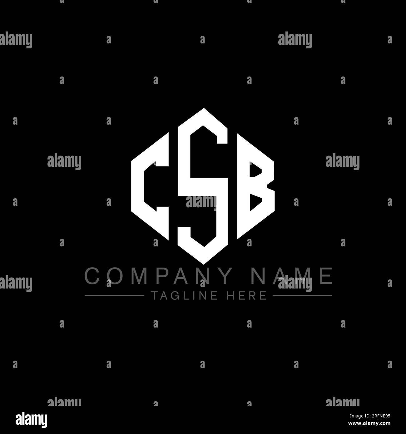 CSB letter logo design with polygon shape. CSB polygon and cube shape