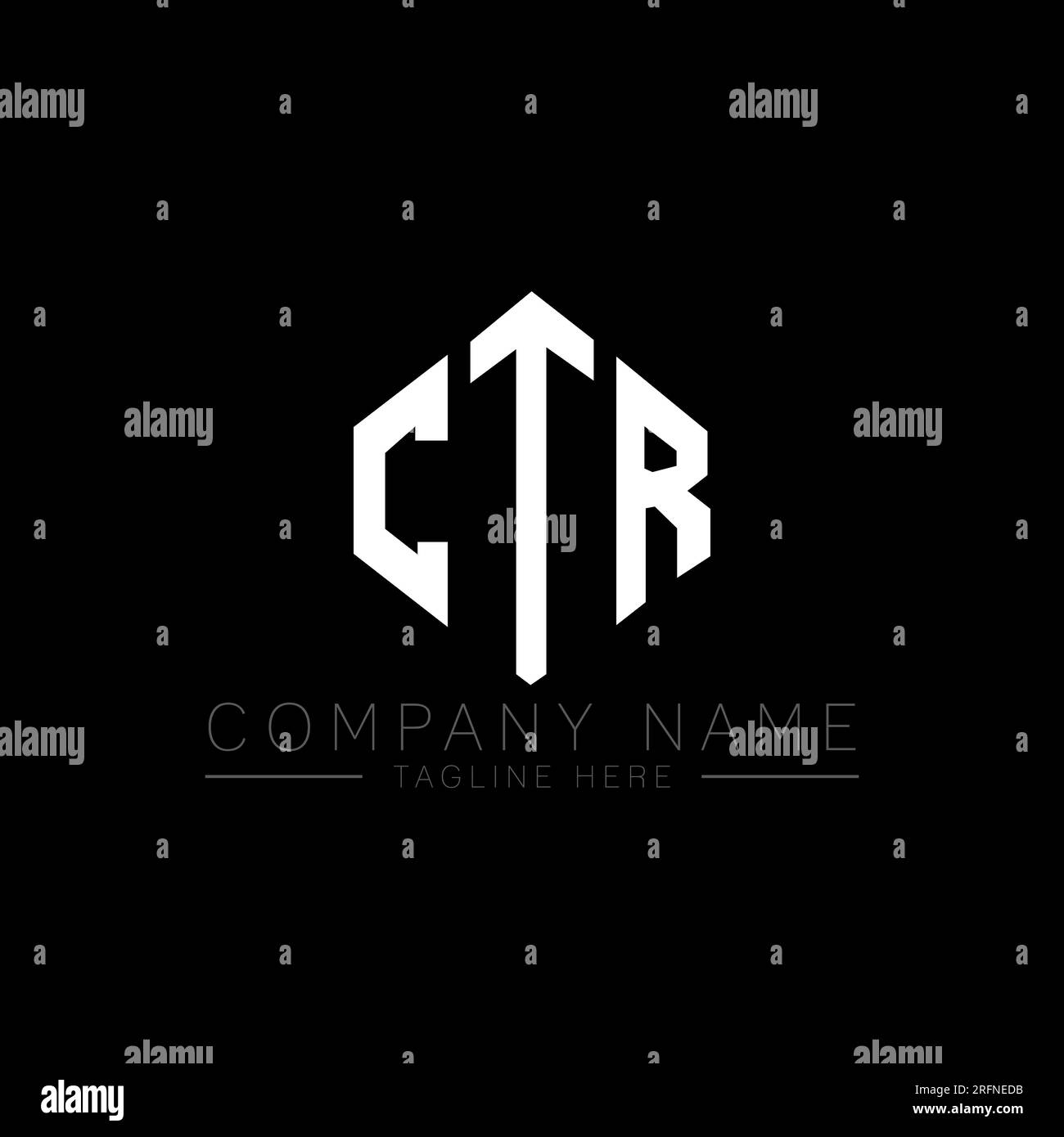 CTR letter logo design with polygon shape. CTR polygon and cube shape ...