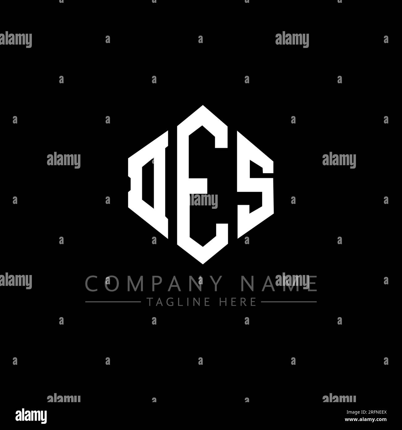 Des Sign DES letter logo design with polygon shape. DES polygon and cube shape ...