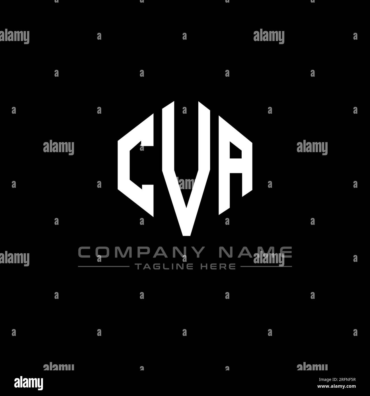 CVA letter logo design with polygon shape. CVA polygon and cube shape ...