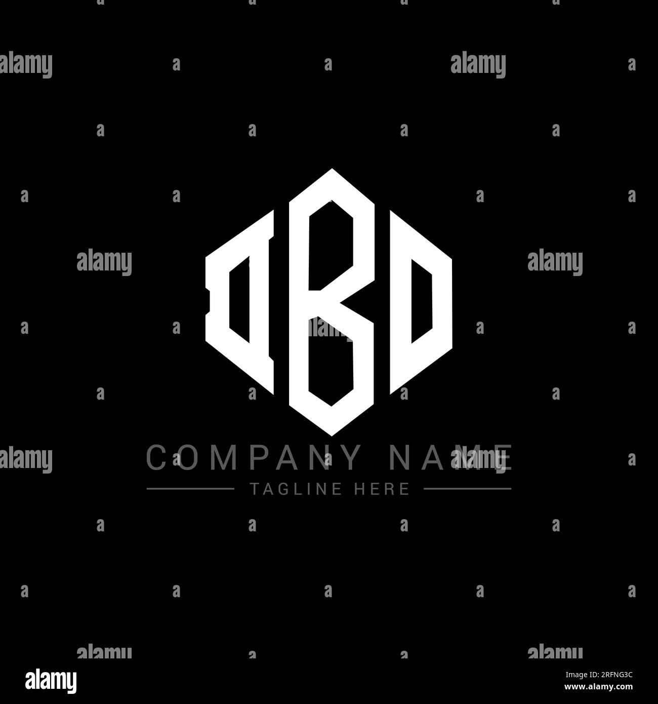 DBO letter logo design with polygon shape. DBO polygon and cube shape ...