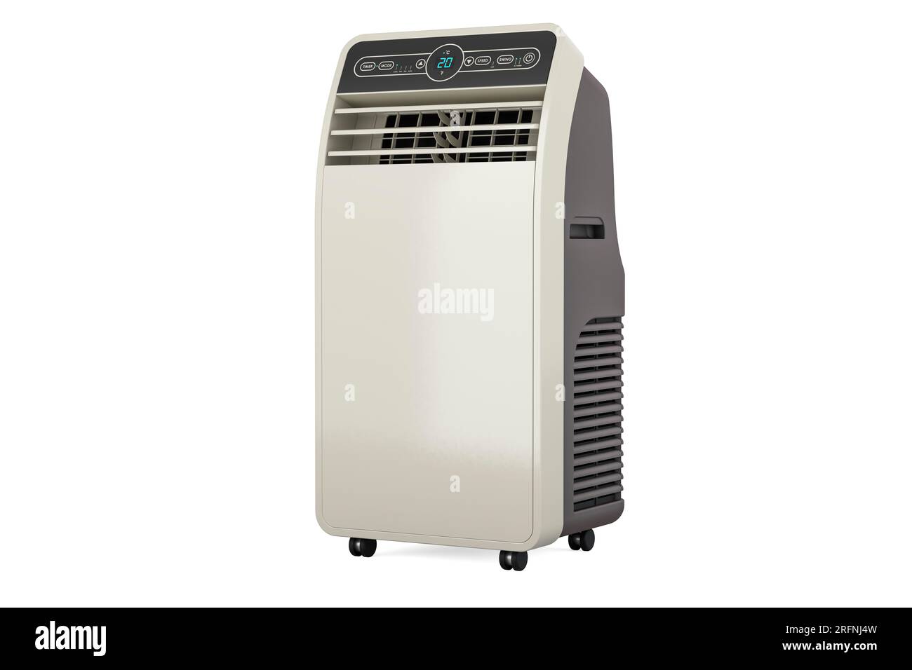 Portable Air Conditioner, 3D rendering isolated on white background ...