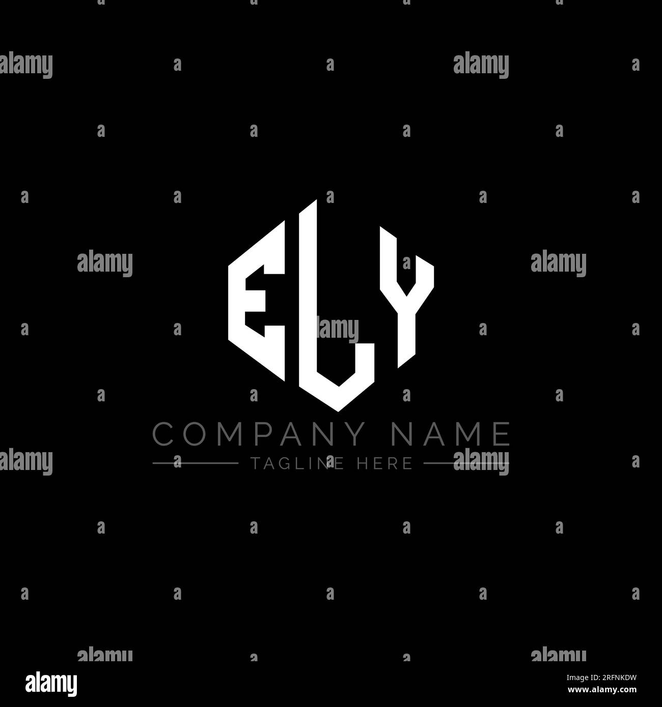 ELY letter logo design with polygon shape. ELY polygon and cube shape ...