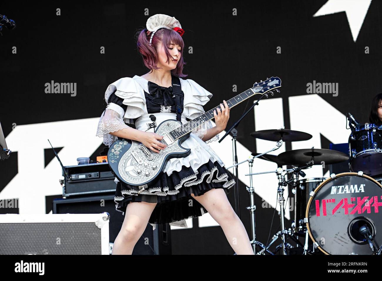 Miku Kobato of BandMaid performs on day two of the Lollapalooza Music