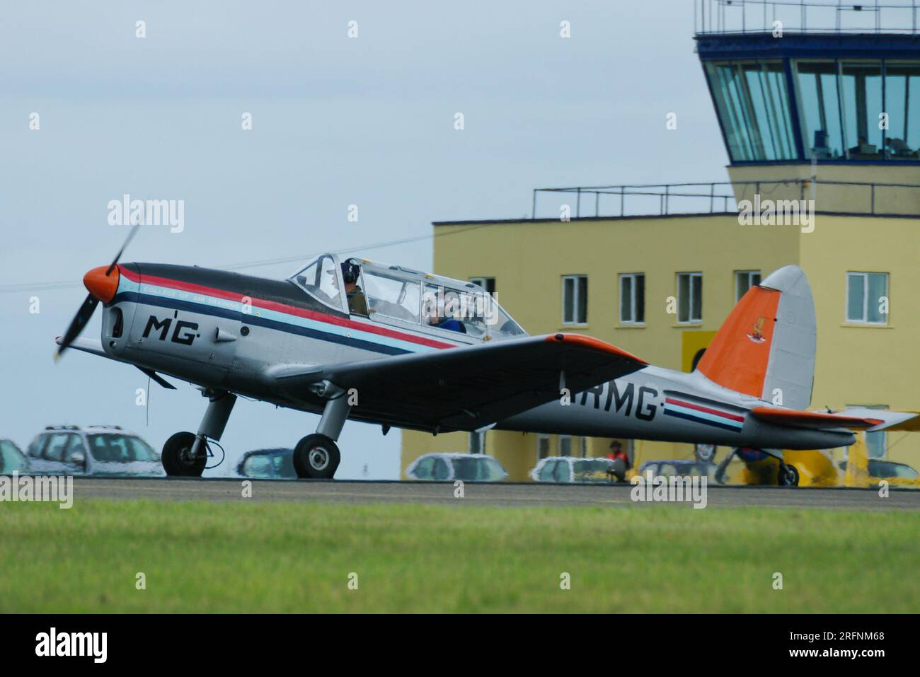De Havilland DHC1 Chipmunk Mk22A vintage plane GARMG at Cotswold Airport, formerly RAF Kemble