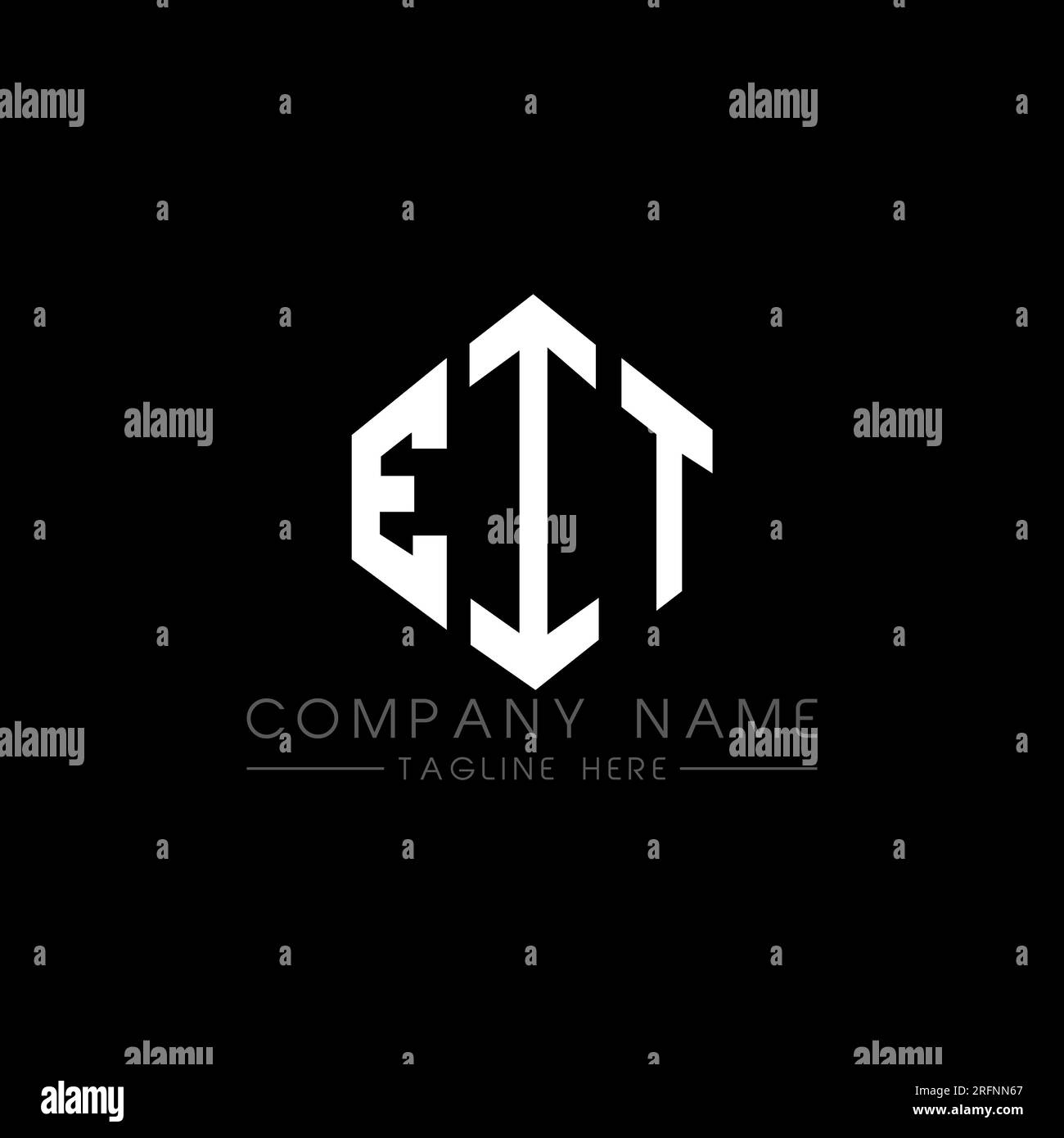 EIT letter logo design with polygon shape. EIT polygon and cube shape ...