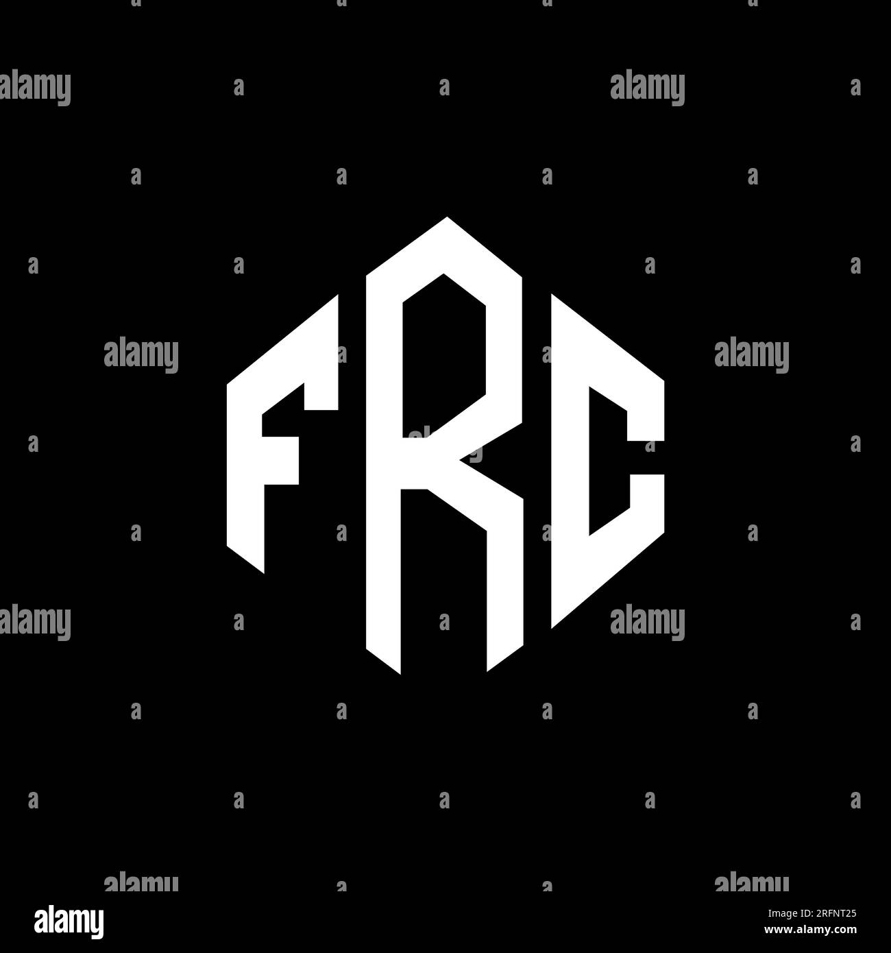 FRC letter logo design with polygon shape. FRC polygon and cube shape