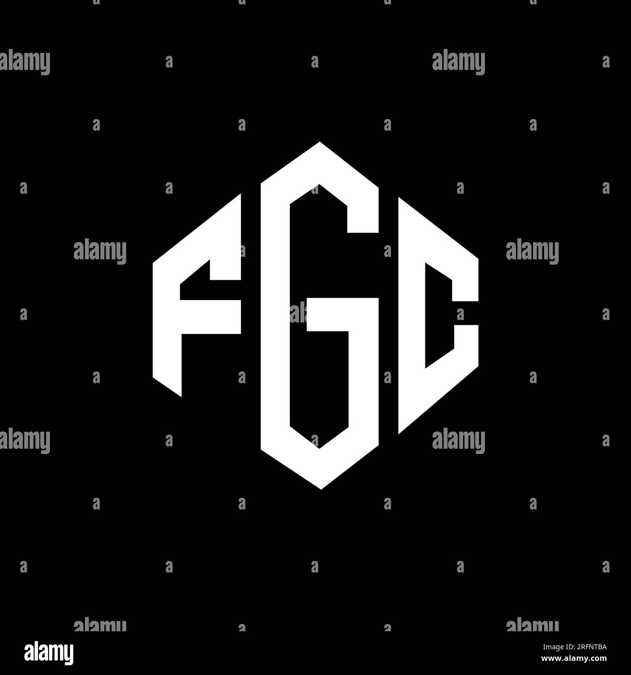 FGC letter logo design with polygon shape. FGC polygon and cube shape ...