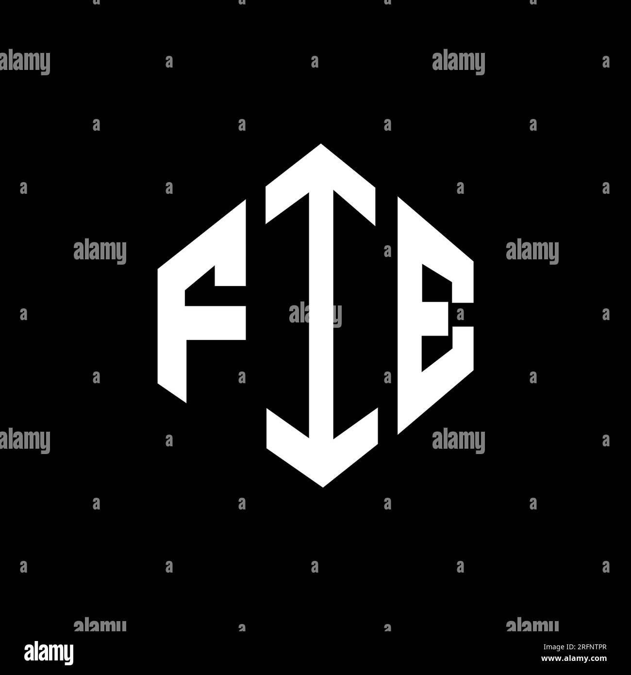 FIE letter logo design with polygon shape FIE polygon and cube shape FIE letter logo design with polygon shape FIE polygon and cube shape