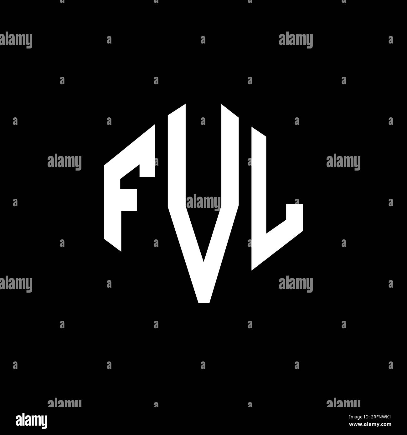 FVL letter logo design with polygon shape. FVL polygon and cube shape ...
