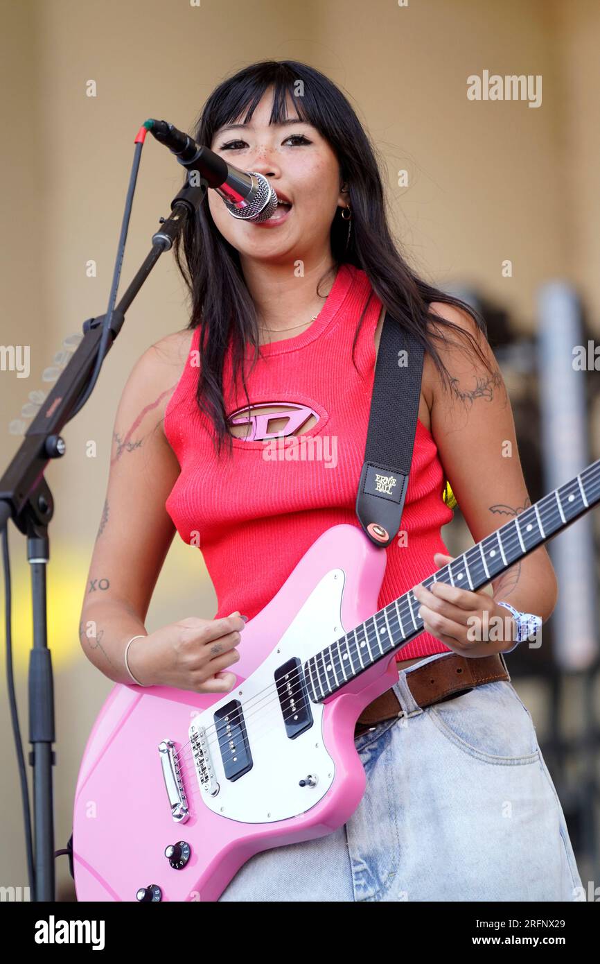 Beabadoobee performs on day two of the Lollapalooza Music Festival