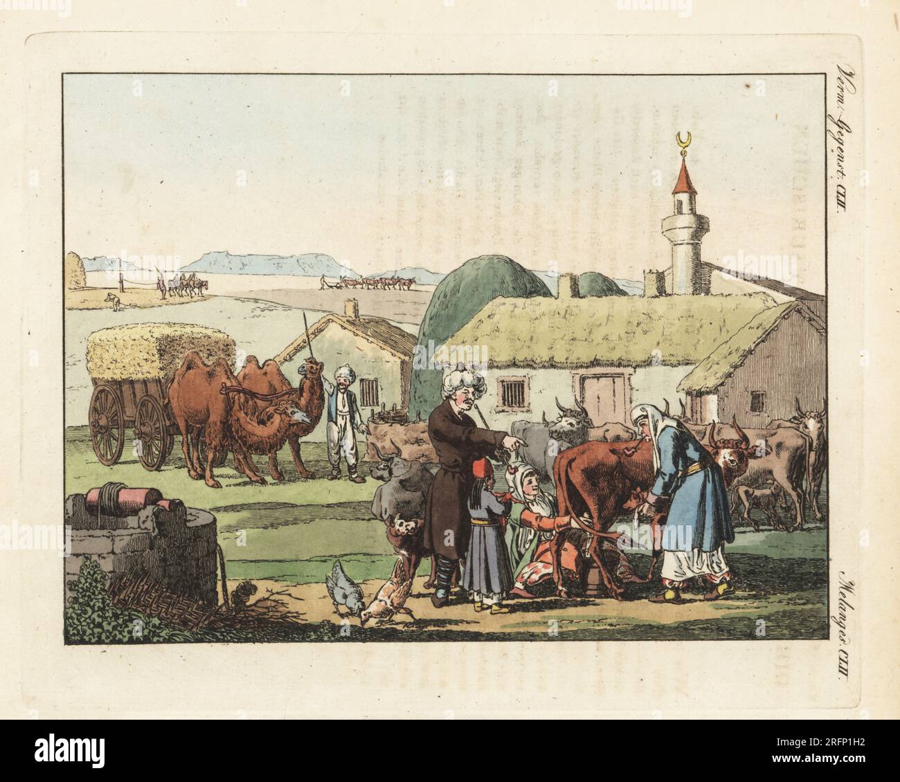Tatar Myth Tatar peasants of the Crimean peninsula (Ukraine). A pipe-smoking ...
