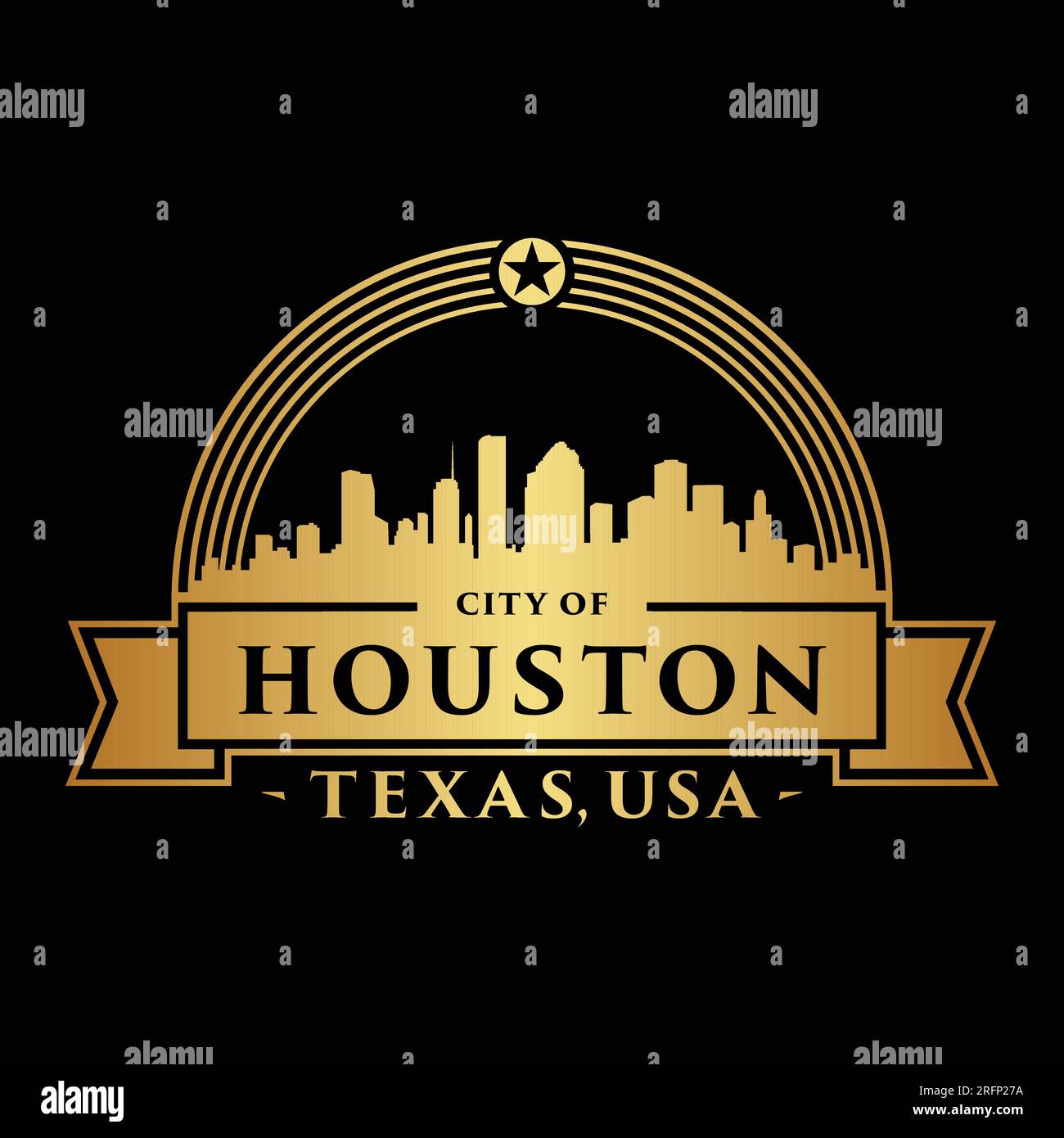 Houston, Texas logo. Vector and illustration Stock Vector Image & Art