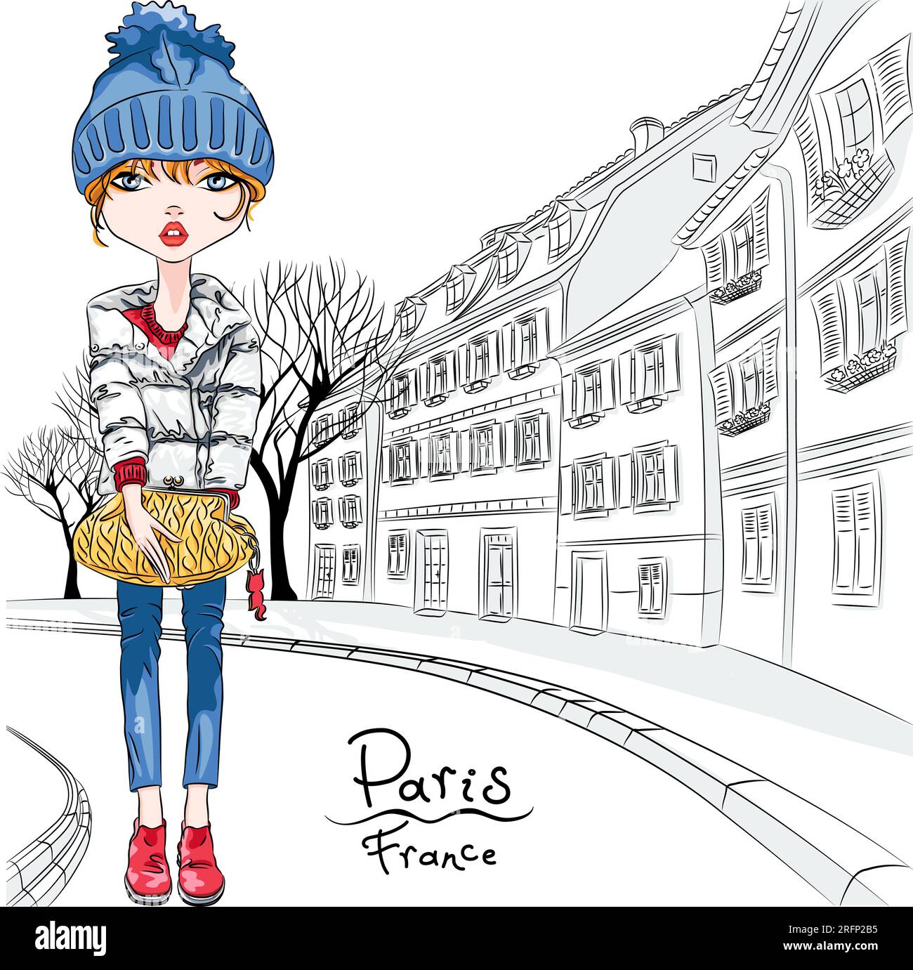 Paris elegant woman street hi-res stock photography and images - Alamy