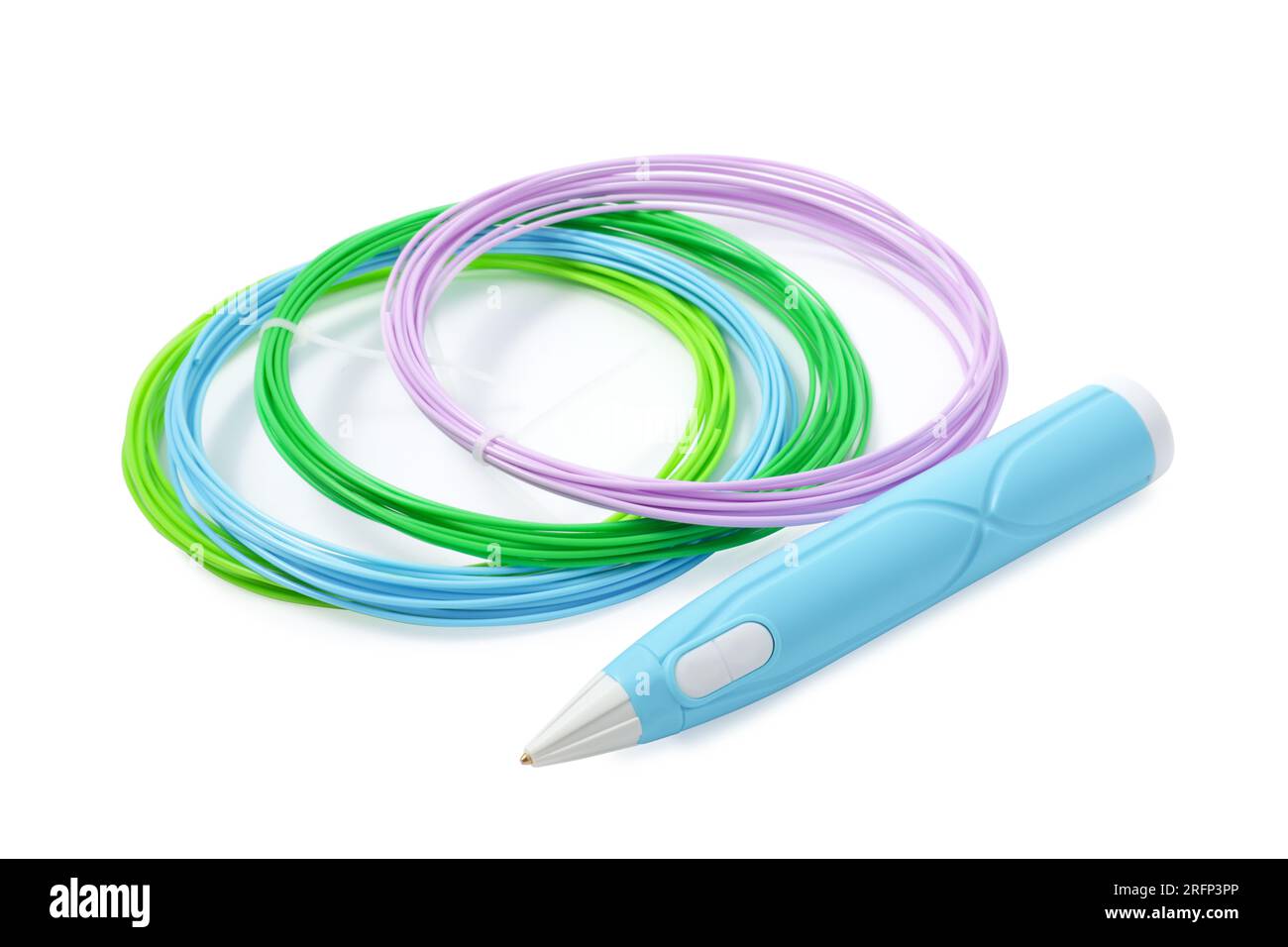 Plastic filaments for 3d printing Cut Out Stock Images & Pictures - Alamy