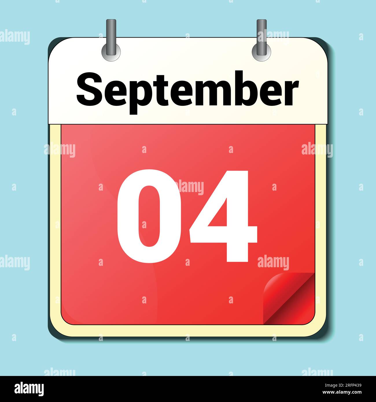 day on the calendar, vector image format, September 04 Stock Vector Image & Art Alamy