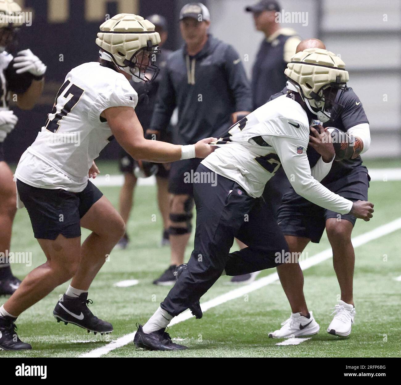 East Rutherford, New Jersey, USA. 1st Oct, 2018. New Orleans Saints  offensive tackle Terron Armstead (72) during warm ups before a game between  the New Orlean Saints and the New York Giants