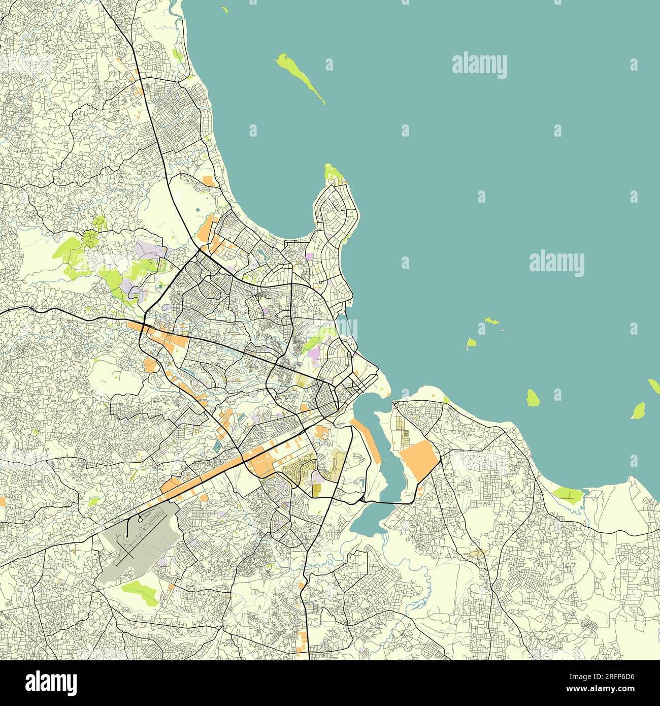 Vector city map of Dar es Salaam, Tanzania Stock Vector Image & Art Alamy