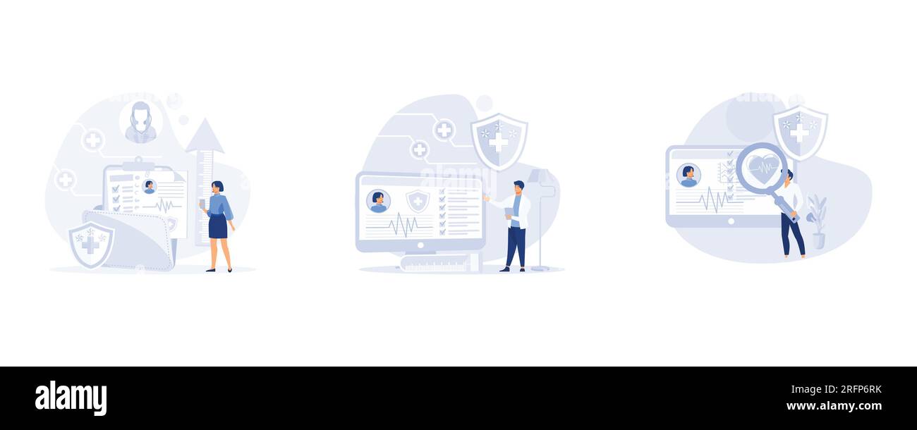 Medical history and health record paper for hospital doctor, Ehealth