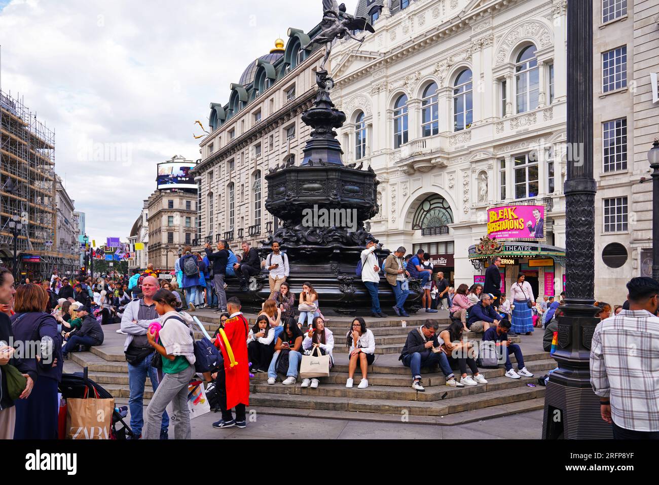 August 2023 Piccadilly Circus, London's West End, United Kingdom Stock